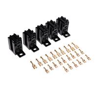 5 Pcs 60AMP Micro 5Pin Relay Board Mount Socket with 25 Copper Terminals