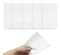 5 Pcs A5 Plastic Zipper Budget Binder Pockets,A5 Size 6Hole Plastic Binder Zipper Folders Waterproof Loose Leaf Bags Notebook Documents,Photo,Bills Organizer Money Cash Envelope Punch Wallet Organiser