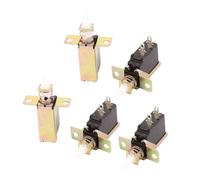 5 Pcs AC250V 8A/128A 2P Spring Loaded Self Locking Micro Push Button Switch