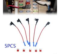 5 Pcs Add A Circuit Blade Fuse Holder Kit 12V ATM APM Tap with Built-In Slots for Easy Installation of Additional Automotive Electrical Circu
