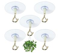5 PCS Adhesive Ceiling Hook Waterproof No Drilling Heavy Duty Ceiling Hooks for Hanging Plants Security Buckle Design for Bird Feeders Lanterns Wind Chimes Planters Outdoor Decoration Hooks