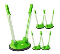 5 Pcs Adjustable Baggy Rack Holder Food Storage Bags Clips Stands Plastic Reusable Soup Freezer Bags Holder Stand for Food Prep Bag Plastic Freezer Bag Ziplock Bags for Meal Prep Support