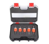 5 Pcs Adjustable Depth Countersink Drill Bit Set Sturdy Construction Efficient Chip Removal for Various Drilling Needs Wood Plastic Soft Metals