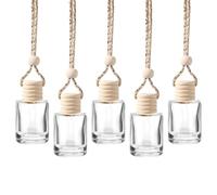 5 Pcs Air Freshener, Bottles,Refillable Perfume Essential Oil Diffuser Empty Glass Car Hanging Diffuser for Car Home Office,5ml