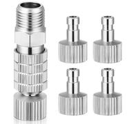 5 Pcs Airbrush Quick Release Coupling Disconnect Adapter Kit, 1/8 Inch Female Connectors and Male Adapters Adjustment Control Valve Airbrush Accessories for Air Compressor