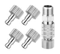 5 Pcs Airbrush Quick Release Coupling Disconnect Adapter Kit, 1/8 Inch Female Connectors and Male Adapters Adjustment Control Valve Airbrush Accessories for Air Compressor