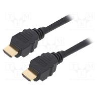 5 pcs : AK-330124-050-S - Cable, HDMI 2.1, HDMI plug,both sides, 5m, black