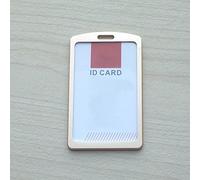 5 Pcs Alloy Aluminium ID Card Badge Holder For Lanyard Retractable Vertical Rose-Gold