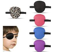 5 Pcs Amblyopia Eye Pad Breathable Comfortable Eye Patch Pirate Eye Patches Visual Corrected Eye Patches Adjustable Kids Eye Patches with Buckle for Adults Kids