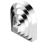 5 Pcs Arch Cookie Cutter Sets, Safe Stainless Steel Rainbow Cookie Cutter from 1 to 5 inches Reusable Door Shape Cookies Cutters for Kitchen Baking Dessert Making