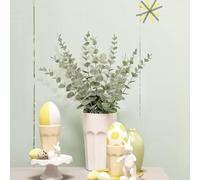 5 Pcs Artificial Eucalyptus Leaf Stem, Artificial Green Leaves Tree Branches For Home and Office Decoration Faux Greenery Decor for Wedding Party