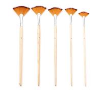 5 PCS Artist Fan Brush Set Painting Brush Oil Watercolor Acrylic Painting Multi-functional Paint Brush Fan Brush