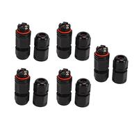 5 Pcs Aviation Connector, IP68 Electrical Plug Socket, 380V Screw Crimping Industrial Connector with Rubber Gasket for LED Lights Outdoor Lighting Aviation (L16-4)
