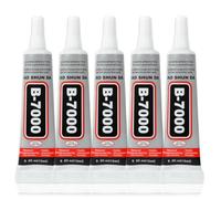 5 PCS B7000 Super Glue, Multifunctional Repair Glue Quick Drying, Precision Craft Glue for Rhinestones Metal Fabric, Multi-Purpose Adhesive Glue for Jewelry Making DIY Repair (15ML)