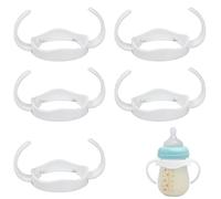 5 Pcs Baby Feeding Bottle Handles for Philips Avent, Comfortable Easy Grip Plastic Baby Nursing Bottle Handle, Baby Bottles Replacement Accessories Allows Baby to Drink Water Independently
