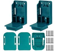 5 Pcs Battery Holder Compatible with Makita 14.4-18v, Battery Storage Rack, 2-in-1 Wall Mount Drill Holder, Hanger for Drill Tools, Drill Tool Mount Holder for charger, cordless drill,15 Pcs Screws