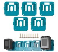 5 PCS Battery Holders Compatible with Makita, Battery Dock Mounts for 18V Lithium Battery BL1860, BL1850, BL1840, BL1830, with Screws