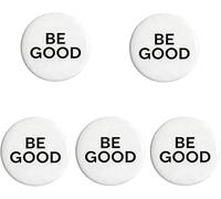 5 Pcs Be Good Pins And Button,Anti ICE Circle Badges Round Chest Pins Brooch Decor,Brooch Decorative Pin For Social Justice Celebrity Fashion Accessory, Medium（1.8in）, Alloy Steel, no gemstone