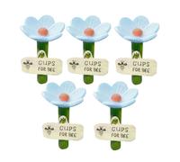 5 PCS Bee Watering Cups Set, Bee Watering Station, BeeCups, Colorful InsectDrinking Stations for Garden, Safe Hydration for Bees & Pollinators with Flower Design