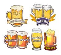 5 PCS Beer Vintage Metal Tin Sign, Different Shaped Retro Wall Decor Bar Plaque Poster, Tin Bar Signs, Iron Art Wall Decorations for Home Kitchen Restaurant Coffee Shop Club Pub