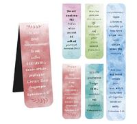 5 pcs Bible Verses Magnetic Bookmarks Magnet Page Markers Religious Christian Gifts Book Markers Bible Page Clips Church Supplies for Women Men Teacher Reading Home Office