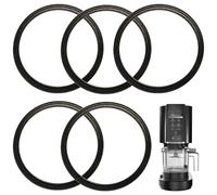 5 Pcs Blender Gasket Replacement Rubber Ring Seal Rings Gaskets Part for Ninja NC299AMZ/NC301/NC300/NC201/NC101 Series Replacement Parts Accessories Blender