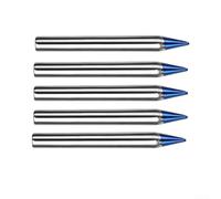 5 Pcs Blue Pointed Soldering Iron Tips for 30-150w External Heat Stations Copper Medium with 66.5-79.5 Mm Length and 3.from 5 to 9 Mm Diameter for WEL (5PCS 100W)