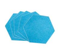 5 Pcs Blue Polyester Fiber Sound Absorption Board for Office