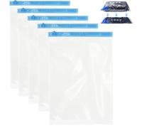 5 Pcs Blue Vacuum Storage Bags for Travel, 40x60cm Large Space Saver Compression Bags,Packing Bags Reusable & Waterproof Roll-Up Bags for Clothes, Bedding