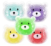 5 PCS Boo Boo Ice Packs, Kids Reusable Gel Ice Pack, Cute Children Gel Ice Pack for Kids Injuries, Kids Cute Lunch ice Pack, Breastfeeding, Wisdom Teeth, Pain Relief, Kids Fever, Headaches(3.8X3.6in)