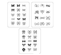 5 Pcs Bow Temporary Tattoo Stickers For Women, Long-Lasting Simulated Finger Sexy Decorative Small Pattern Stickers