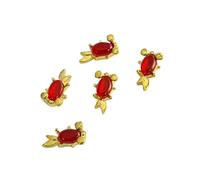 5 Pcs Bright Golden New Year Nails Art Charm Fortunes Ingot Charm Rhinestones Decorations