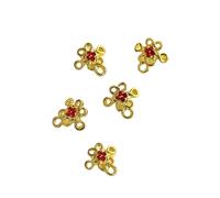 5 Pcs Bright Golden New Year Nails Art Charm Fortunes Ingot Charm Rhinestones Decorations