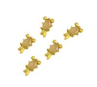 5 Pcs Bright Golden New Year Nails Art Charm Fortunes Ingot Charm Rhinestones Decorations