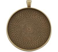 5 Pcs Bronze Extra Large 50 MM Pendant Base Trays 2 Inch Blank Settings Bezel Christmas Ornaments, Jewelry Making Charms, Art Beading and Jewelry Making
