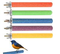 5 Pcs Budgie Perches for Cage, Bird Cage Habitat Toy, Natural Claw Grinding Stick, Suitable for Small Parrots, Long Tailed Parrots, and Cockatoos Chewing Sticks
