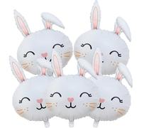 5 Pcs Bunny Balloons Easter Balloons Rabbit Balloons for Easter Themed Party Easter Bunny Birthday Party Supplies