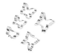 5 PCS Butterfly Cookie Cutter Set, 5 Sizes Butterfly Fondant Biscui Cutters Mini Stainless Steel Cookie Cutter Butterfly Biscuit Treats Cutter for DIY Baking Cake Craft Pastry Baking Tray Decoration