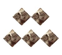 5 Pcs Car Air Fresheners Hanging Fragrance Scented Cards Auto Tablets Rearview Mirror Pendant African Lion And Lioness Car Fresheners for Auto Interior Bedroom Wardrobe Shoe Cabinet
