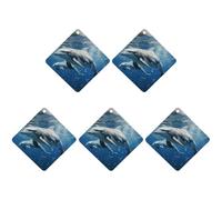 5 Pcs Car Air Fresheners Hanging Fragrance Scented Cards Auto Tablets Rearview Mirror Pendant Cute Dolphins Car Fresheners for Auto Interior Bedroom Wardrobe Shoe Cabinet