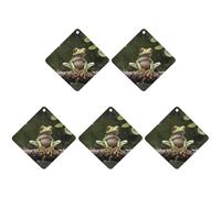 5 Pcs Car Air Fresheners Hanging Fragrance Scented Cards Auto Tablets Rearview Mirror Pendant Peace Tree Frog Car Fresheners for Auto Interior Bedroom Wardrobe Shoe Cabinet