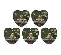 5 Pcs Car Air Fresheners Hanging Fragrance Scented Cards Auto Tablets Rearview Mirror Pendant Peace Tree Frog Car Fresheners for Auto Interior Bedroom Wardrobe Shoe Cabinet