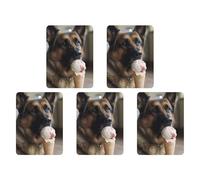 5 Pcs Car Air Fresheners Hanging Scented Cards for Cars Dog Who Likes Ice Cream Car Air Fresheners Cars Interior Decoration Fragrance Scented Cards for Rearview Mirror Auto Accessories