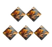 5 Pcs Car Air Fresheners Hanging Scented Cards for Cars Fall Leaves Car Air Fresheners Cars Interior Decoration Fragrance Scented Cards for Rearview Mirror Auto Accessories