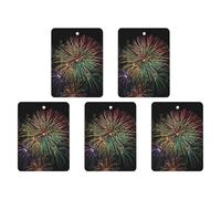 5 Pcs Car Air Fresheners Hanging Scented Cards for Cars Fireworks of Many Colors Car Air Fresheners Cars Interior Decoration Fragrance Scented Cards for Rearview Mirror Auto Accessories