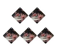 5 Pcs Car Air Fresheners Hanging Scented Cards for Cars Flowers on Sheet Music Car Air Fresheners Cars Interior Decoration Fragrance Scented Cards for Rearview Mirror Auto Accessories