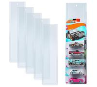 5 Pcs Car Diecast Display Case Toy Car Sleeve Match-Box Packaged Cars Storage, Display Case Wall Mount Car Storage Organizer Display Shelf Rack Clear Holds Up to 45 Cars for Collectors