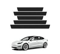 5 Pcs Car Door Sill Protector for Toyota iQ, Bumper Protector Car Kick Plates Carbon Fiber Threshold Protective Sticker Car Parts