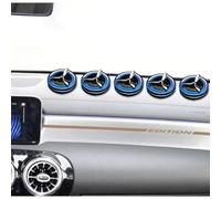 5 Pcs Car Fragrance Diffuser, Solar-Powered Smart Car Air Freshener with Fragrance Chips, Fast Odor Neutralization, Pure & Safe, Ideal for Drivers, Gift for Men & Women (Blue)