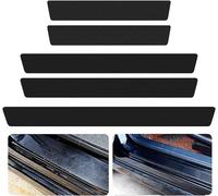 5 Pcs Car Sill Protectors Sticker for Dacia Duster MK2 2017+, Carbon fiber leather sticker for car doors and trunks, waterproof and scratch - resistant